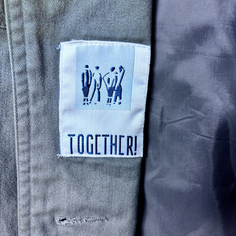 Together Stylish Gray Trench Coat Womens Size 8P Cute with Anything - Picture 12 of 13